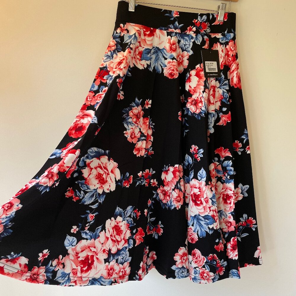 Flowered A-line skirt, women’s, size: S, pull-on